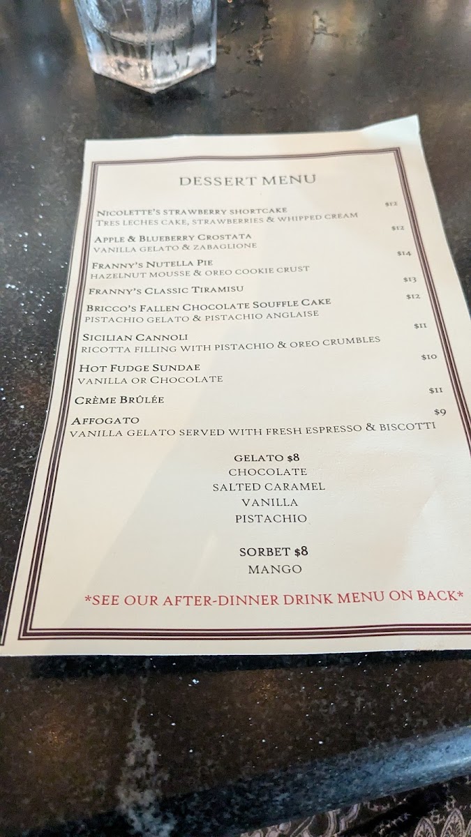 Bricco Trattoria Menu - Image 4